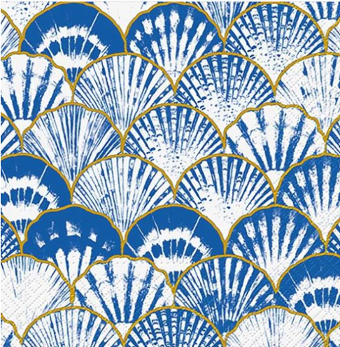 Paw Lunch Napkin 33cm Japanese Seashells