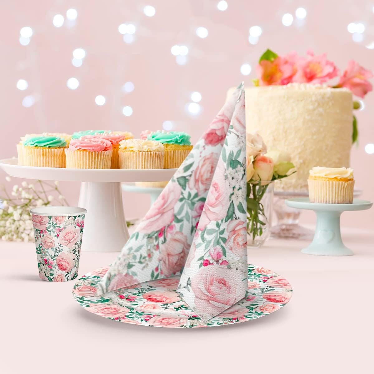 Paw Lunch Napkin 33cm Roses Glory Cream Napkins The Cooks Kitchen 