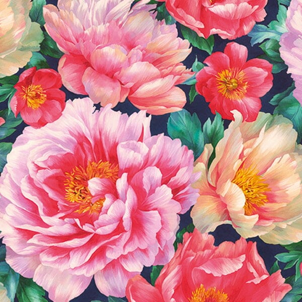 Paw Lunch Napkin 33cm - Peonies Bloom Napkins The Cooks Kitchen 