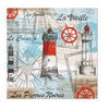 Paw Luncheon Napkins 33cm Sea Breeze