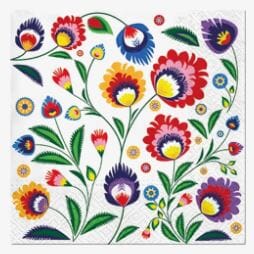 Paw Lunch Napkins 33cm Polish Folk Napkins The Cooks Kitchen 
