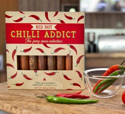 Eat.art Red Hot Chilli Addict | Gourmet Selection Of Fiery Red Hot Spice Blends | 8-pack Gift Set The Cooks Kitchen 