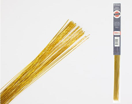 Flower Wire 24 Gauge Metallic Gold