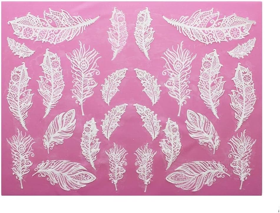 Claire Bowman Cake Lace Mat Feathers