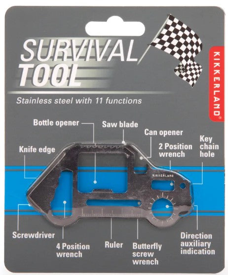 Kikkerland Car Shaped Survival Tool 9x4cm