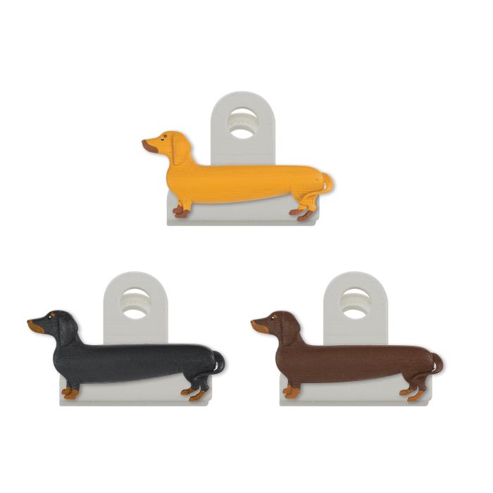 Sausage Dog Bag Clips - Set Of 3
