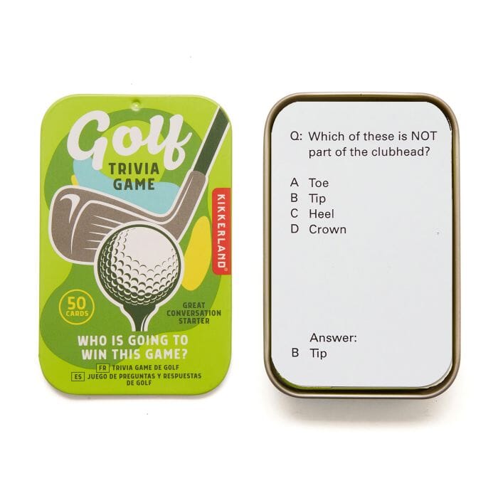 Kikkerland Golf Trivia Game, Tin Of Cards Novelty Gifts The Cooks Kitchen 