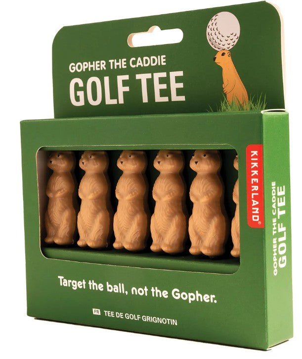 Kikkerland Design Golf-pher The Gopher Golf Tees, Set Of 6