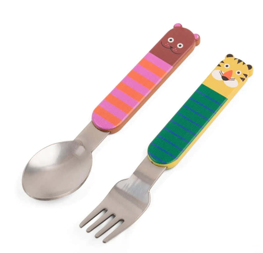 Kikkerland Munch Mates 2pc Cutlery