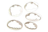 Fluffy Clouds Plastic Cutters Set - 5 Pieces