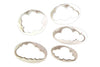 Fluffy Clouds Plastic Cutters Set - 5 Pieces