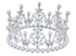 Iconic Cake Art Silver 8 Petal Faux Pearl Accent Crown 120mm Cake Topper