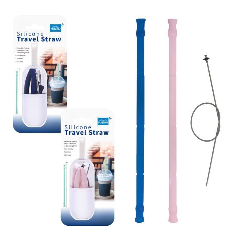 Silicone Travel Straw With Cleaner Barware Accessories The Cooks Kitchen Mandurah 