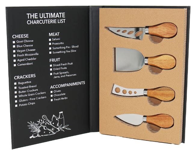 The Gourmet Cheese Knife Book Box Cheese Knife Sets The Cooks Kitchen 