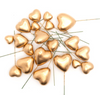 Iconic Cake Art Gold Heart Cake Toppers