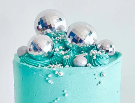 Iconic Cake Art Disco Balls 6cm Set Of 6