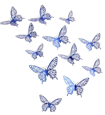 Iconic Cake Art Royal Blue Butterfly Topper