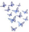 Iconic Cake Art Royal Blue Butterfly Topper