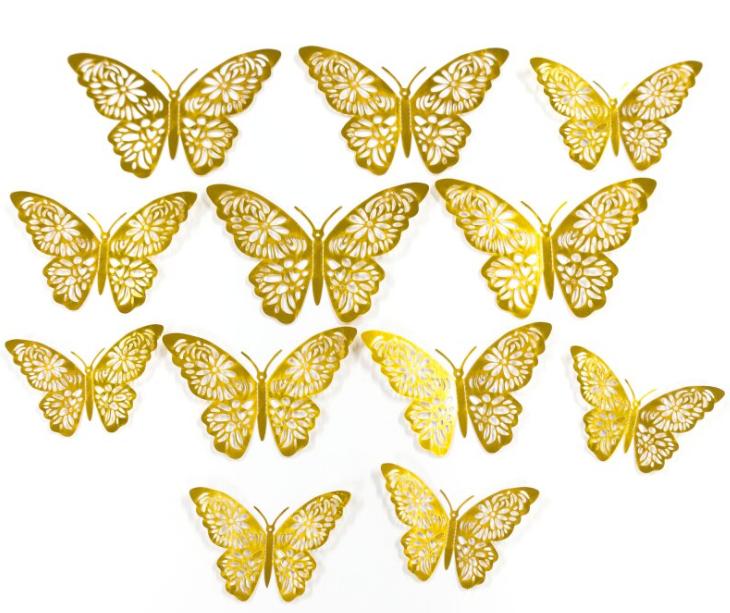 Iconic Cake Art Gold Butterfly Topper