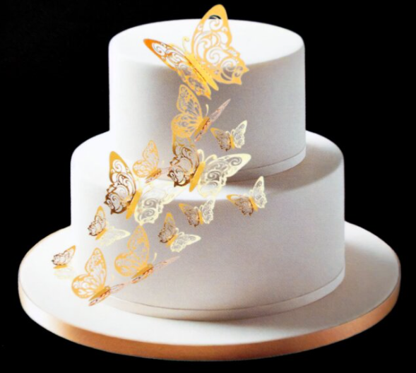 Iconic Cake Art Gold Butterfly Topper