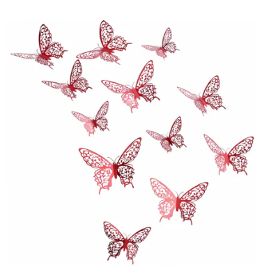Iconic Cake Art Red Butterfly Topper