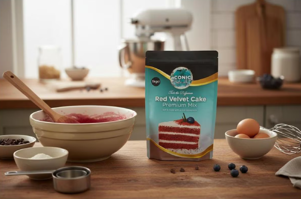 Bakels - Iconic Cake Art Red Velvet Cake Mix 1kg - Premium