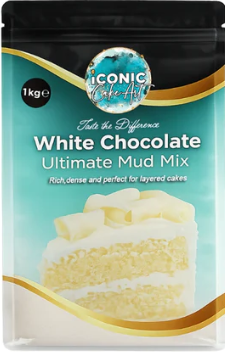 Bakels - Iconic Cake Art White Chocolate Mud Mix 1kg - Premium