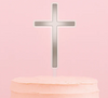 Iconic Cake Art Silver Cross Topper