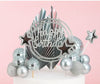 Iconic Cake Art Silver Disco Cake Topper Set