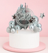 Iconic Cake Art Silver Disco Cake Topper Set