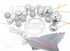 Iconic Cake Art Silver Disco Cake Topper Set
