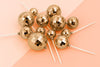 Iconic Cake Art Rose Gold Disco Ball Topper Set 12pc