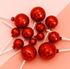 Iconic Cake Art Red Disco Balls 12pc