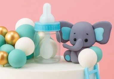Iconic Cake Art Baby Boy Topper Set