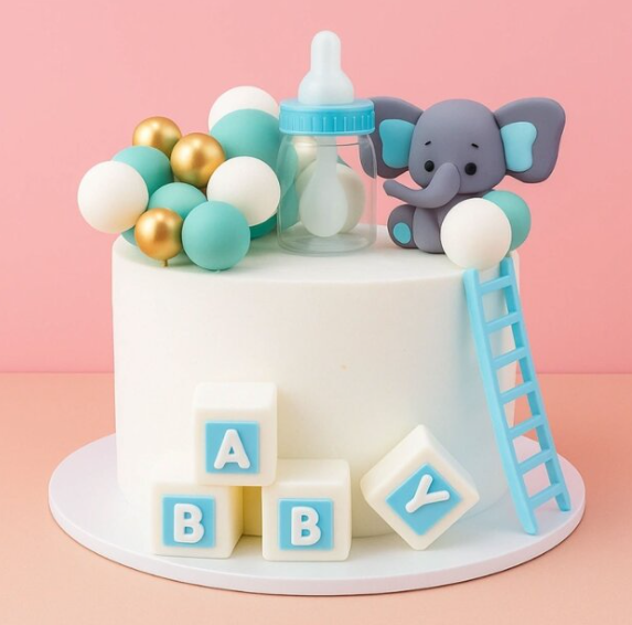 Iconic Cake Art Baby Boy Topper Set