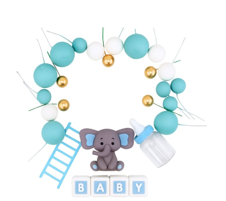 Iconic Cake Art Baby Boy Topper Set