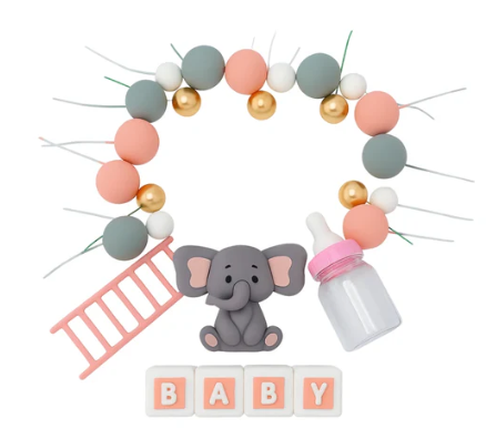 Iconic Cake Art Baby Girl Topper Set