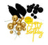 Iconic Cake Art Black And Gold Birthday Topper Set Cake Toppers The Cooks Kitchen 