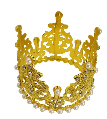 Iconic Cake Art Gold Crown Topper 7.5cm