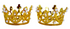 Iconic Cake Art Gold Crown Toppers 2pk 5cm