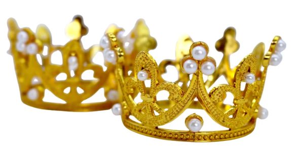 Iconic Cake Art Gold Crown Toppers 2pk 5cm Cake Toppers The Cooks Kitchen 