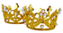 Iconic Cake Art Gold Crown Toppers 2pk 5cm