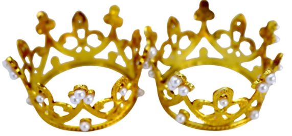 Iconic Cake Art Gold Crown Toppers 2pk 5cm Cake Toppers The Cooks Kitchen 
