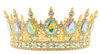 Iconic Cake Art 15.5cm Gold Crown Cake Topper