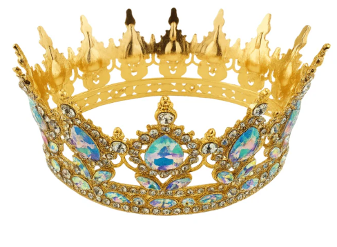 Iconic Cake Art 15.5cm Gold Crown Cake Topper