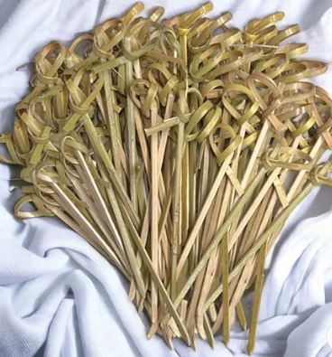 Bamboo Food Picks - Knots 12cm