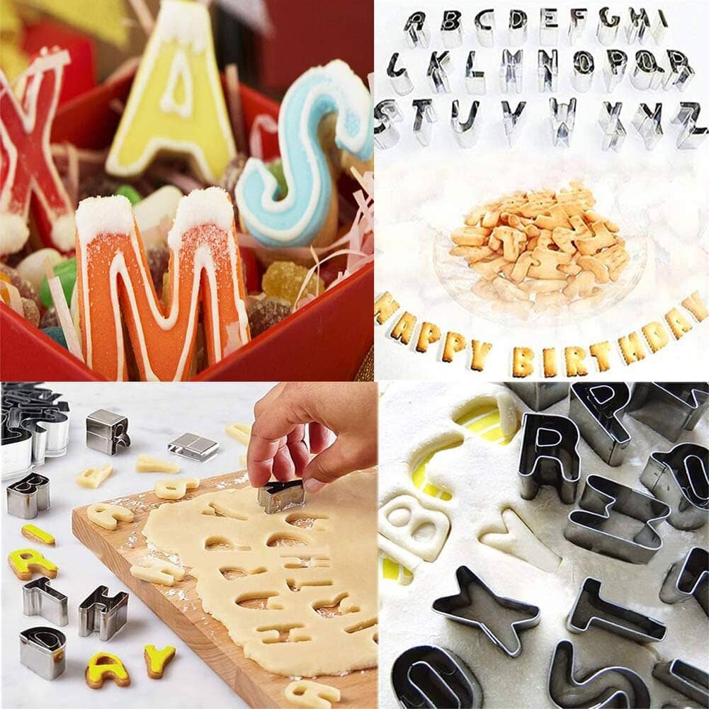 Swallowmark Stainless Steel Alphabet Cookie Cutters Fondant Cutters The Cooks Kitchen 