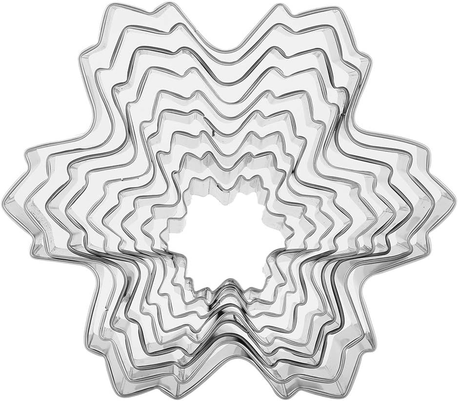 My Kitchen Addiction - Snowflake/tree Cookie Cutter - 9 Stainless Steel Pcs