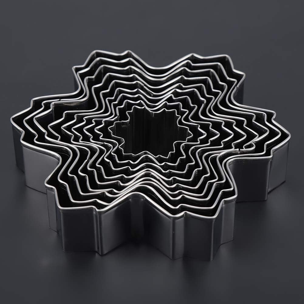 My Kitchen Addiction - Snowflake/tree Cookie Cutter - 9 Stainless Steel Pcs