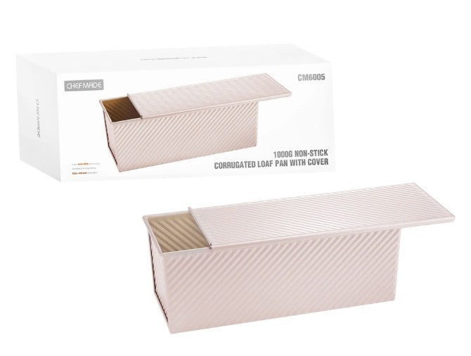 Chefmade Corrugated Loaf Pan With Cover 1kg - 34cm